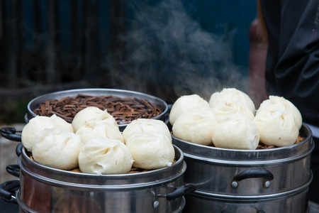 Steamed har gow Dim sum dumplingの写真素材