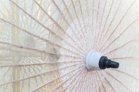 Paper umbrellas made by Thai people, Thailandの写真素材