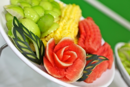 carved fruitsの写真素材