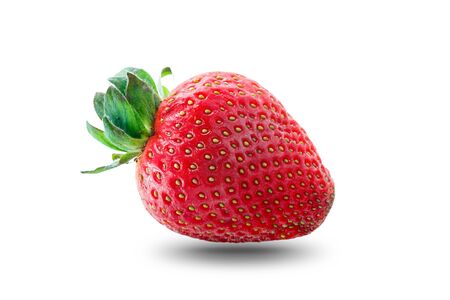Fresh Ripe Strawberry isolated on white backgroundの写真素材