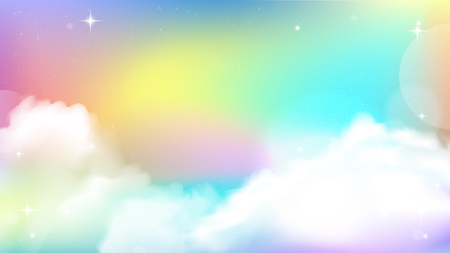 Unicorn Sky Colorful Gradient, Unicorn Gradient background colorful.のイラスト素材