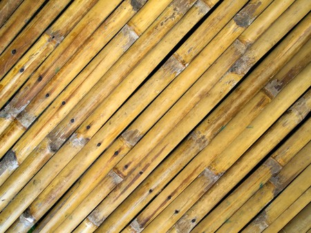 Taken from the bed made of bamboo to sit or sleepの写真素材