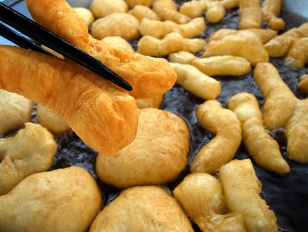 Deep-fried dough stick breakfast or snack of the Chinese people Popular in Thailandの写真素材