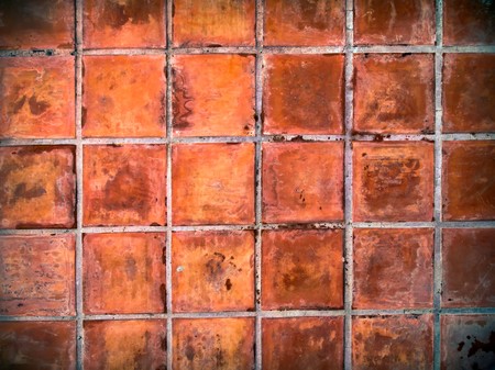 Ceramic wall tiles, a square redの写真素材