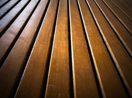 Perspective of wooden line floor texture backgroundの写真素材
