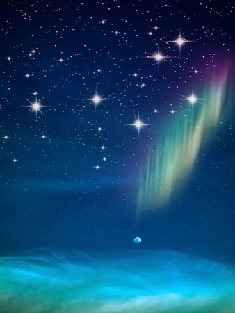Group of the Pleiades starsの写真素材