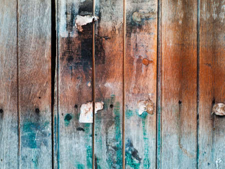 Texture of grunge old wood door for backgroundの写真素材
