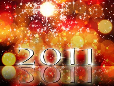 New Year 2011 abstract night star backgroundの写真素材