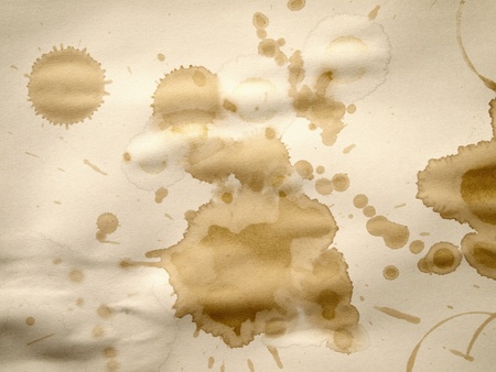 Coffee stains on the Old paperの写真素材