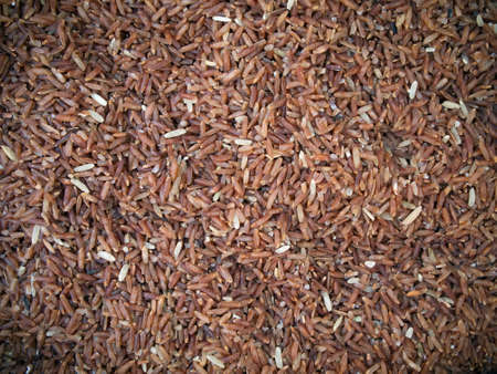 Texture of Red rice is highly nutritiousの写真素材