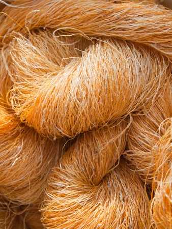Raw silk yarn for weaving of Thai Silk