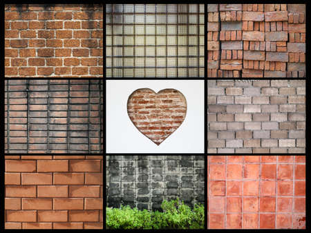 Various walls of the cube and center heartの写真素材