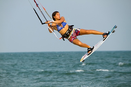 HUA HIN, THAILAND - MARCH 12: INTERCONTINENTAL HUA HIN KITEBOARIDNG WORLD CUP 2011 on March 10-19, 2011  in The Beach Near Intercontinental Hotel, Hua Hin, Thailand. のeditorial素材