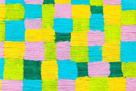 Wooden walls painted pretty sweet colorの写真素材