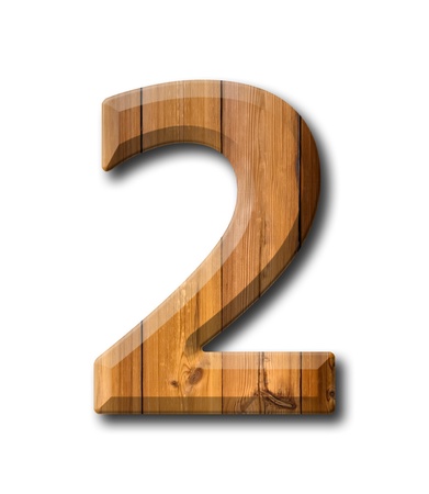 Natural Wood style Letter alphabet on White background with shadowの写真素材