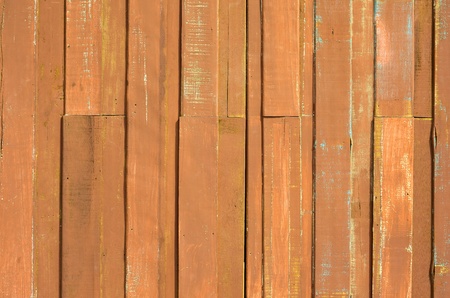 Texture of Orange color paint plank wall for backgroundの写真素材