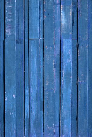Texture of Blue color paint plank vertical wall for backgroundの写真素材