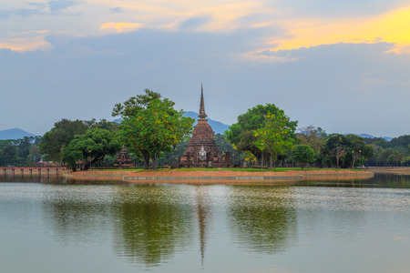 Sukhothai historical park Thailandの写真素材