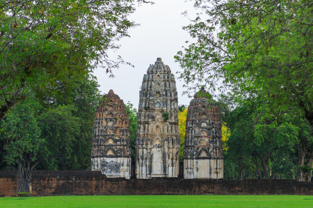 Sukhothai historical park Thailandの写真素材