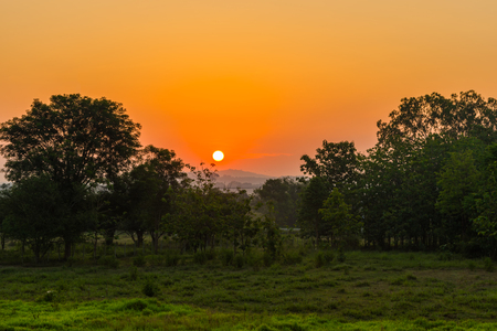 mountain landscape and fogの写真素材