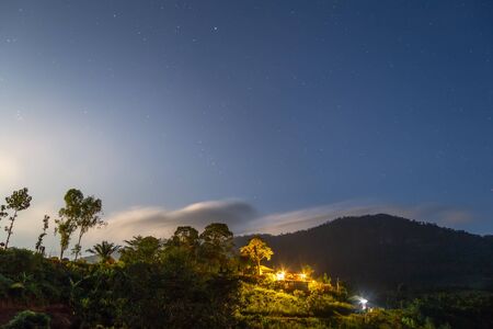 Mountain views and beautiful Mist of Phu Langka National Park, Thailandの写真素材