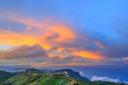 Beautiful sunsets at Phu Tubberk, Thailandの写真素材