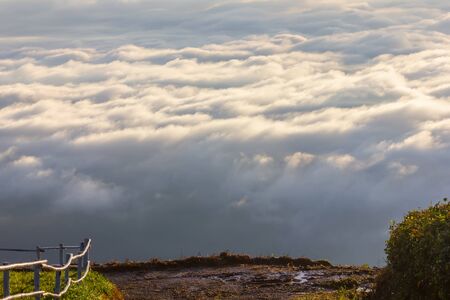 Beautiful Sunrise and mist at Phu Tubberk, Phetchabun Province, Thailand.