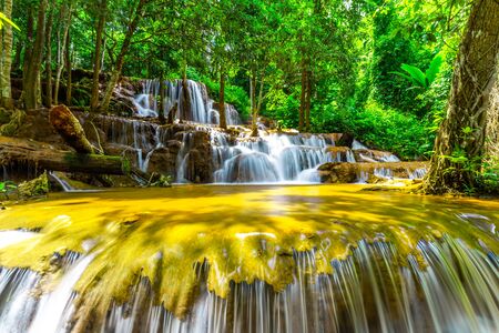 Pa Wai Waterfall,Beautiful waterfall in Tropical Rain forest,Tak Province, Thailandの写真素材