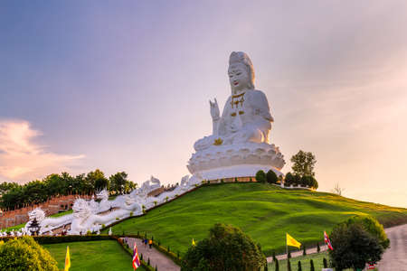 Huay Pla Kang temple or Wat Huay Pla Kang the pagoda in Chinese style , Chiangrai ,Thailandの写真素材
