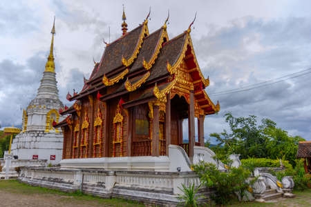 Wat Ban Thap,A beautiful old temple in the middle of the valley in Mae Chaem District, Chiang Mai...