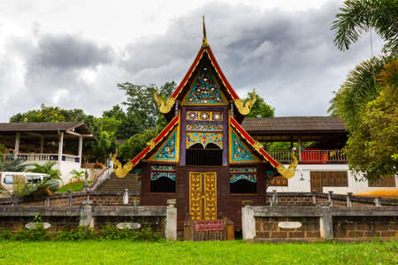 Wat buddha-en or wat Phuttha Eoen,A beautiful old temple in the middle of the valley in Mae Chaem District, Chiang Mai Province. Northern Thailand on  15 Jun 2019のeditorial素材
