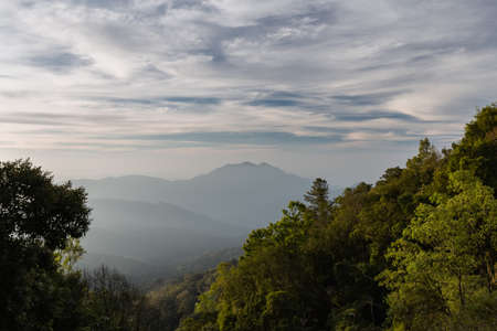 Doi Inthanon view point in the morning, Doi Inthanon National Park, Chiang Mai, Thailand