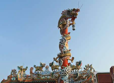 dragon on the roofの写真素材