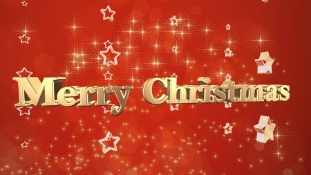 Merry Christmas text 3d renderの写真素材