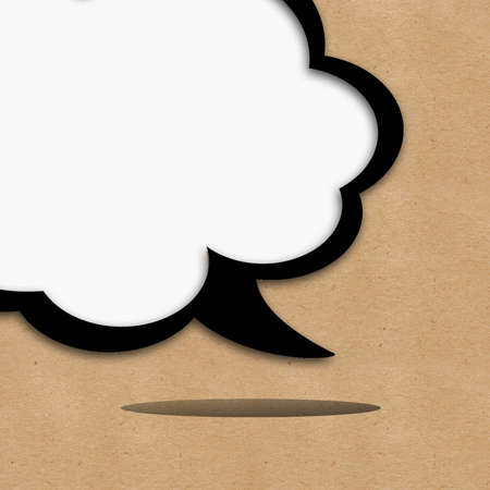 Paper cut of Text bubble