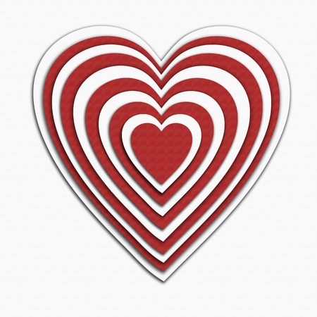 Heart of Valentine paper cardの写真素材
