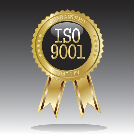 Iso golden label, vectorのイラスト素材