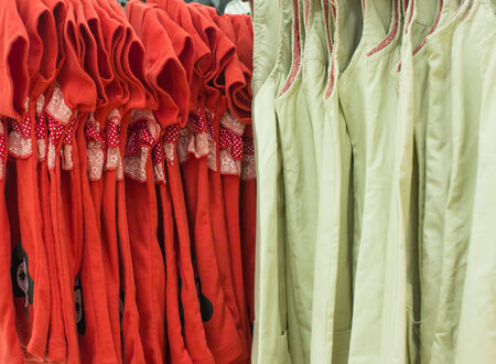 fabric  in the storesの写真素材