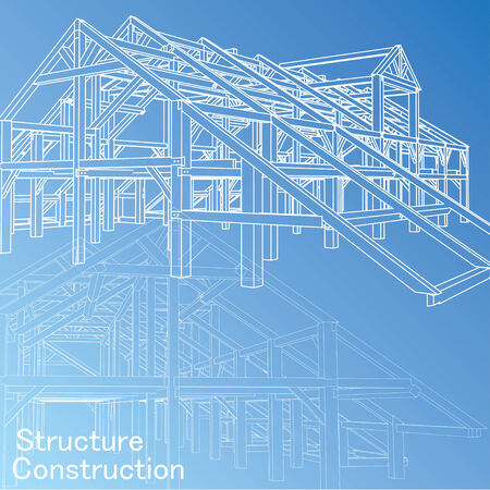 Vector of Blue print architectのイラスト素材