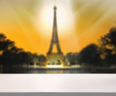 Wood table top in the holidayの写真素材