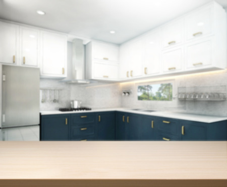 Table Top And Blur Interior of Backgroundの写真素材