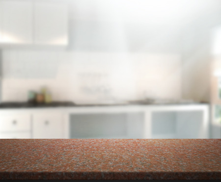 Table Top And Blur Interior Backgroundの写真素材