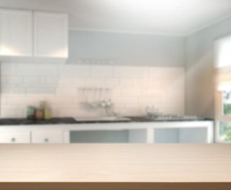 Table Top And Blur Interior Backgroundの写真素材