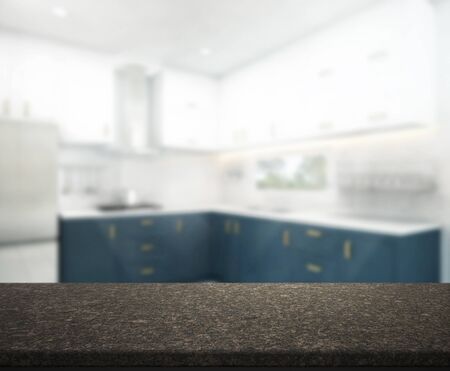Table Top And Blur Interior Backgroundの写真素材