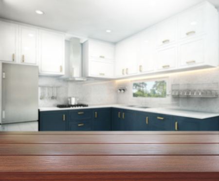 Table Top And Blur Interior Backgroundの写真素材