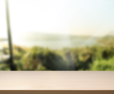 Table Top And Blur Nature of the Background