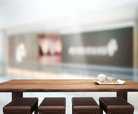 Table Top And Blur Office of Background