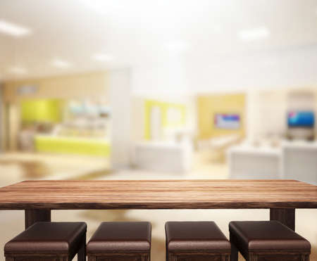 Table Top And Blur Office of Backgroundの写真素材