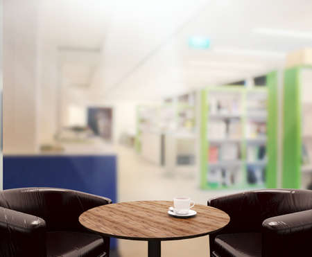 Table Top And Blur Office of Backgroundの写真素材