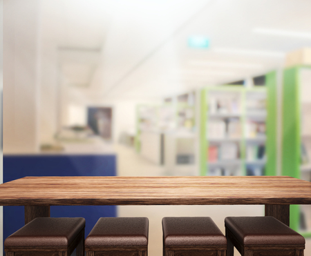 Table Top And Blur Office of Backgroundの写真素材